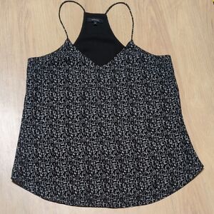 RW&CO. Black/White Patterned Dress Tank Top